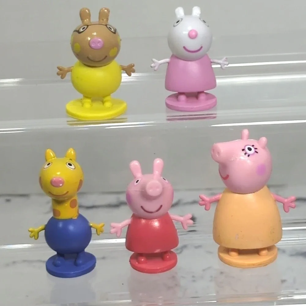Peppa Pig Figures Cake Toppers Figures Lot of 5